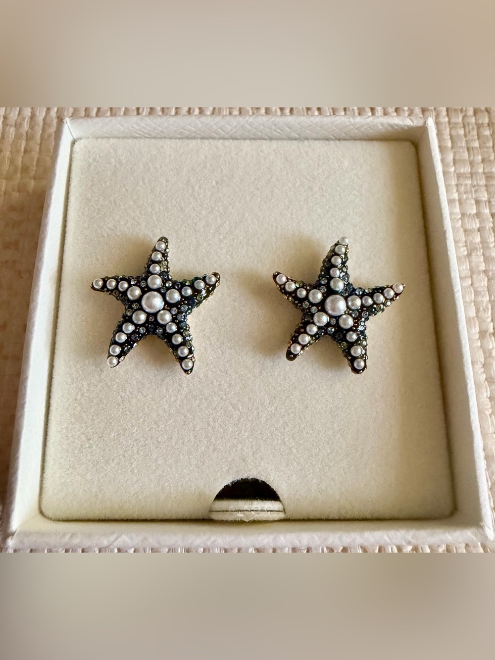 Swarovski Gold Starfish Stud Earrings - Picture 3 of 14